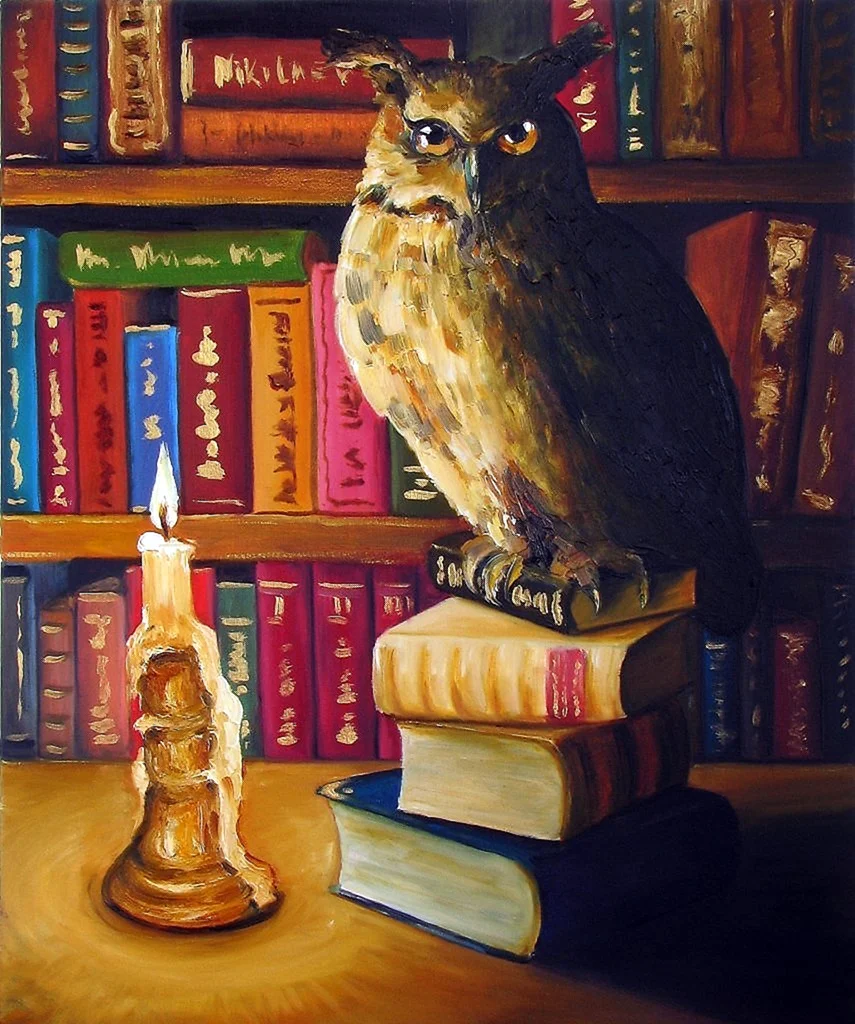 Сова с книгой