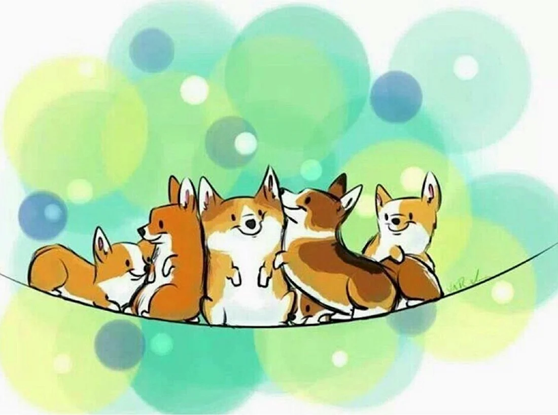 Вельш корги арт