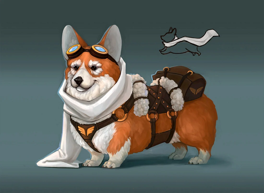 Вельш корги арт