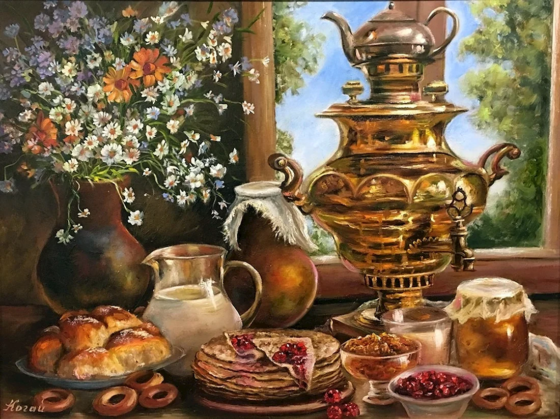 Владимир Жданов художник картины самовар