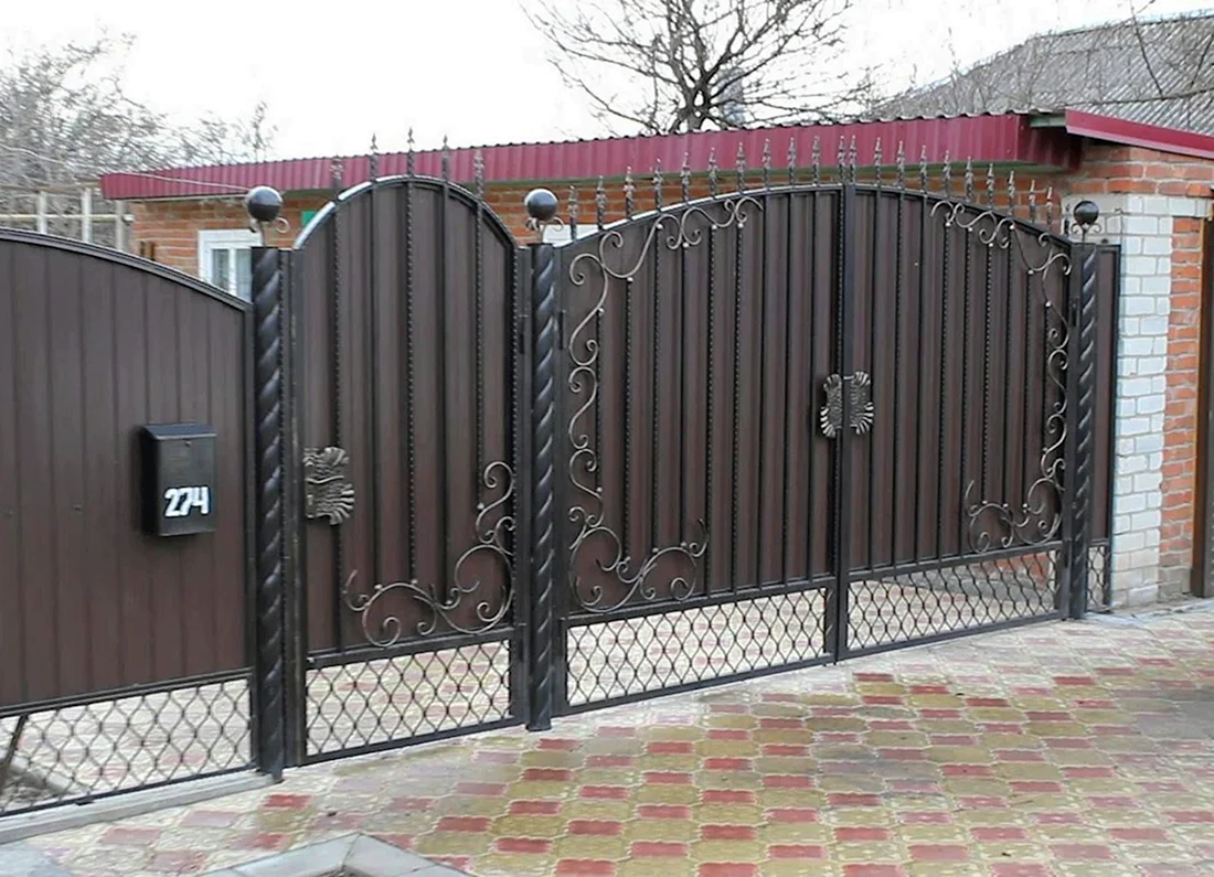 Ворота из профтрубы 40х40