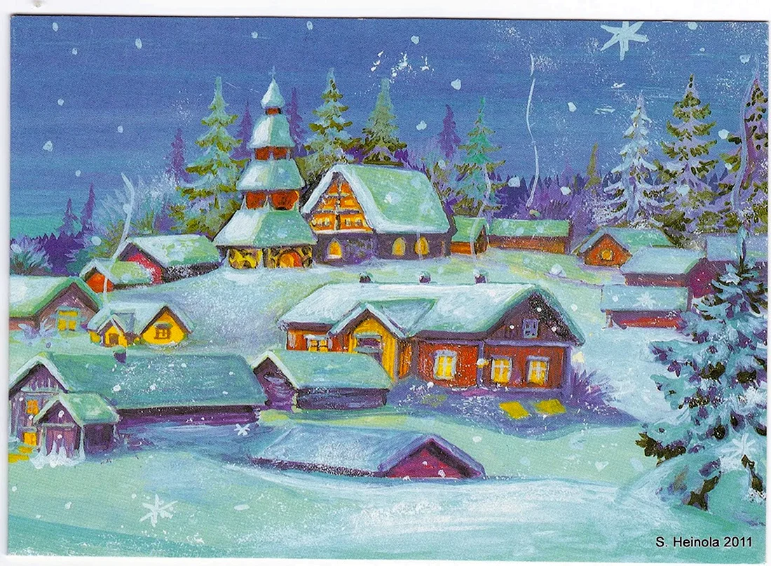 Зимний пейзаж Простоквашино